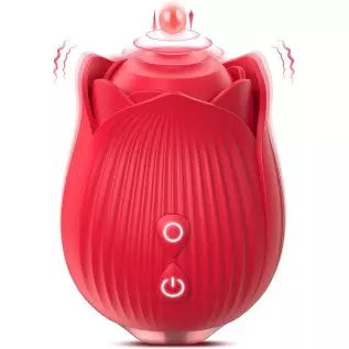 Rose Sex Stimulator for Women, SENSIVO Adult Sex Toys for Womens Sex Pleasure, Rose Toy Vibrator with 9 Licking & Vibrating Mode