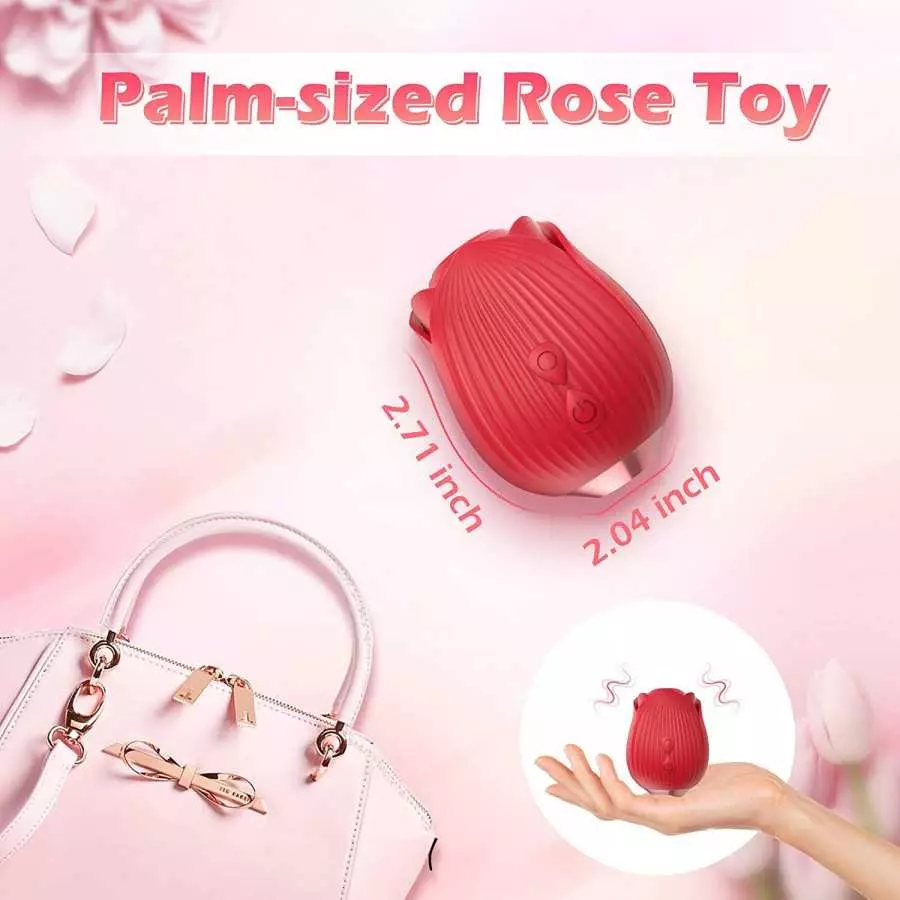 Rose Sex Stimulator for Women, SENSIVO Adult Sex Toys for Womens Sex Pleasure, Rose Toy Vibrator with 9 Licking & Vibrating Mode