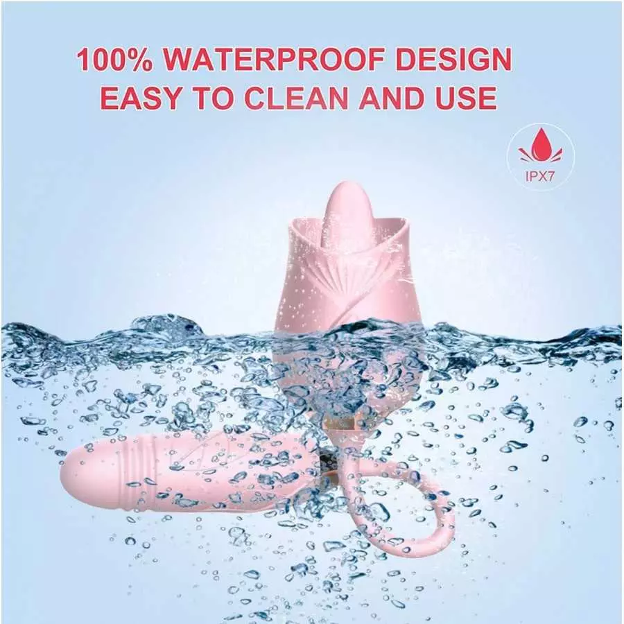 Dual Head Sex Tongue for Licking, Rose Toy for Women, Clitorals Stimulator, Electric Women Relaxing Toy, Woman Suction 10 Modes 