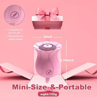 Rose Sex Toy - Adult Sex Toys for Women Vibrators, Rose Sex Stimulator for Women Sucking Nipple Clit Sucker with 10 Tapping & Su Rose Sex Toy - Adult Sex Toys for Women Vibrators, Rose Sex Stimulator for Women Sucking Nipple Clit Sucker with 10 Tapping & Su