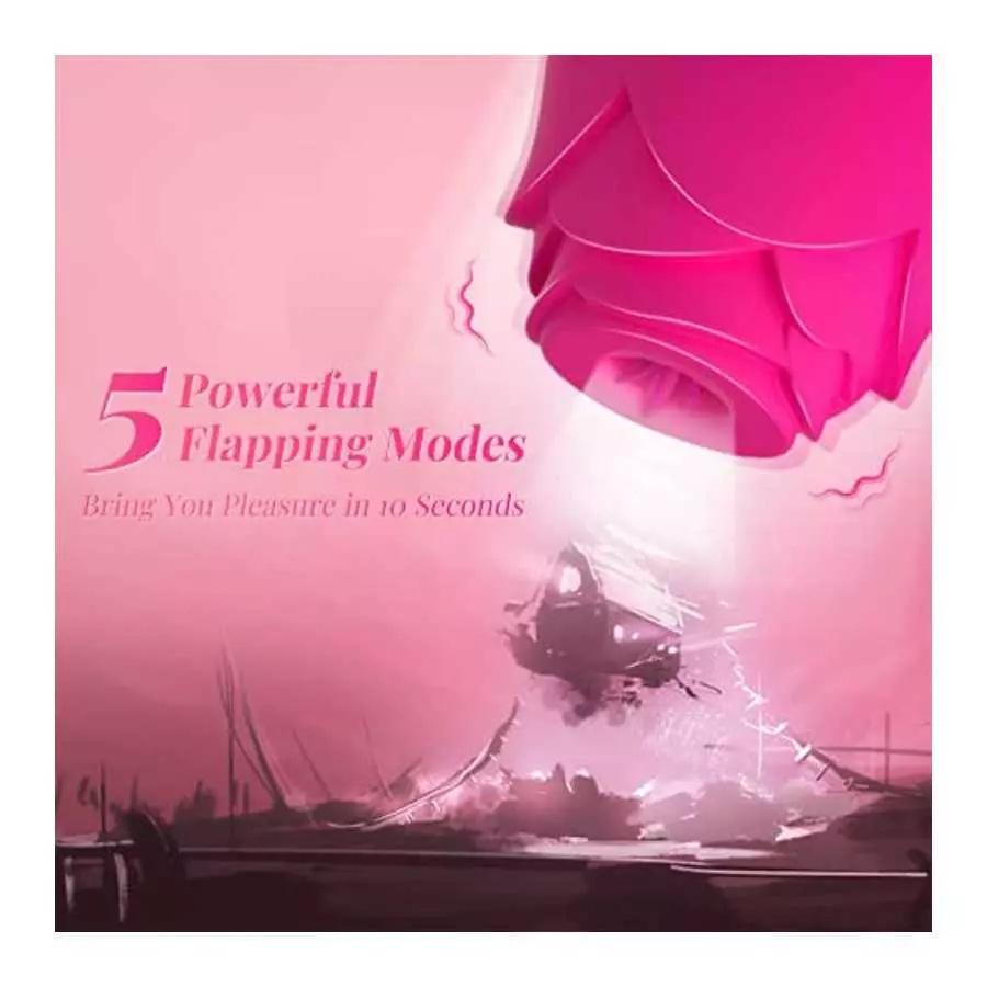 G Spot Vibrators Sex Toys, Adult Toys Vibrator Rose Sex Stimulator for Women, Rose Sex Toy Dildo with 10 Vibrating 5 Tapping Mod