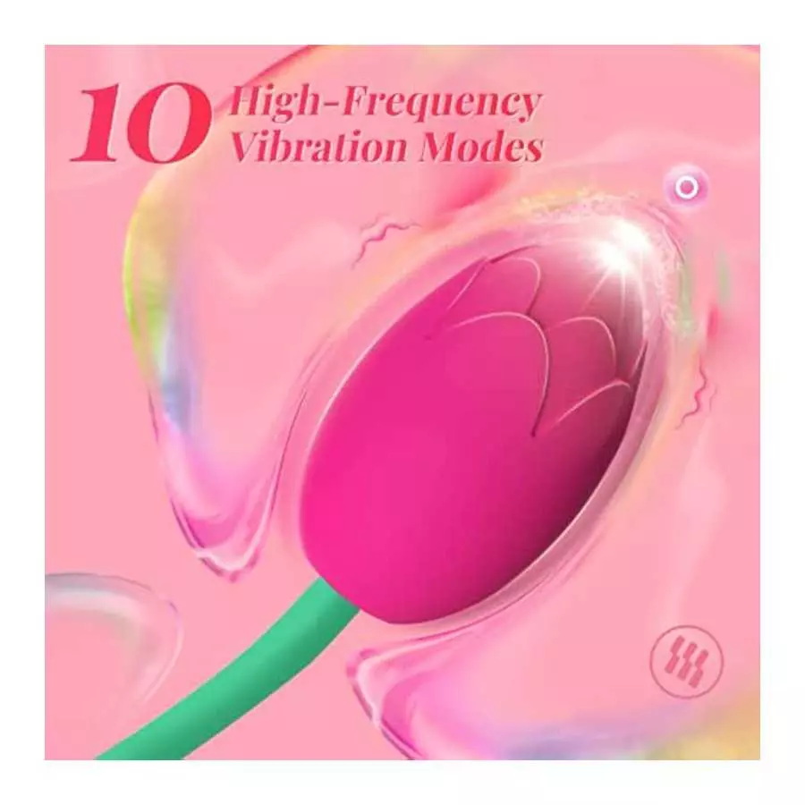 G Spot Vibrators Sex Toys, Adult Toys Vibrator Rose Sex Stimulator for Women, Rose Sex Toy Dildo with 10 Vibrating 5 Tapping Mod