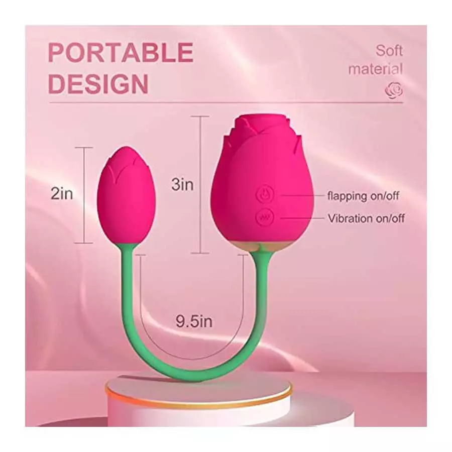 G Spot Vibrators Sex Toys, Adult Toys Vibrator Rose Sex Stimulator for Women, Rose Sex Toy Dildo with 10 Vibrating 5 Tapping Mod