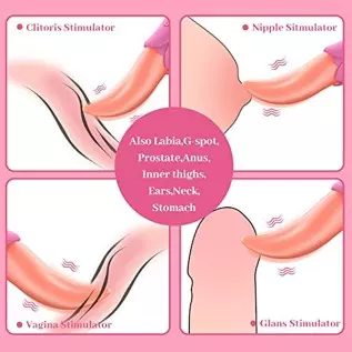 Clitoral Vibrator, Tongue Licking Sex Toy, Realistic high Simulation Tongue Blowjob Toys,2 in 1 Upgrade Sex Stimulator for Women Clitoral Vibrator, Tongue Licking Sex Toy, Realistic high Simulation Tongue Blowjob Toys,2 in 1 Upgrade Sex Stimulator for Women