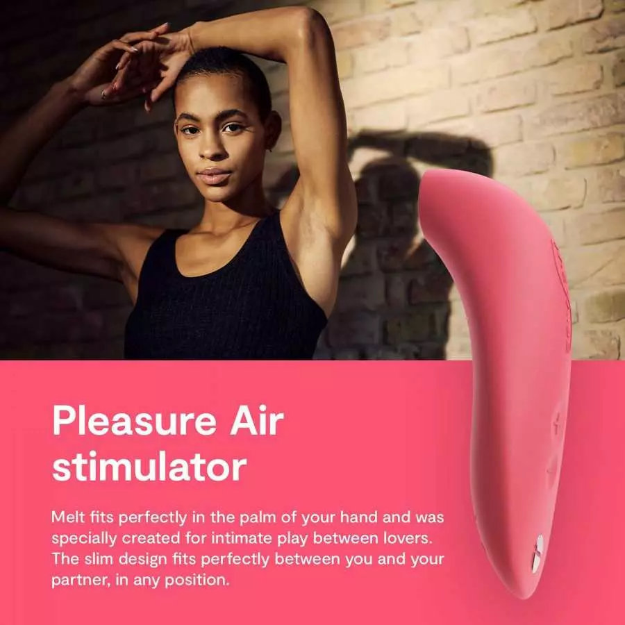 We-Vibe Melt Clitoral Sucking Vibrator Clit Massaging App Controlled Smart Toy, Midnight Blue