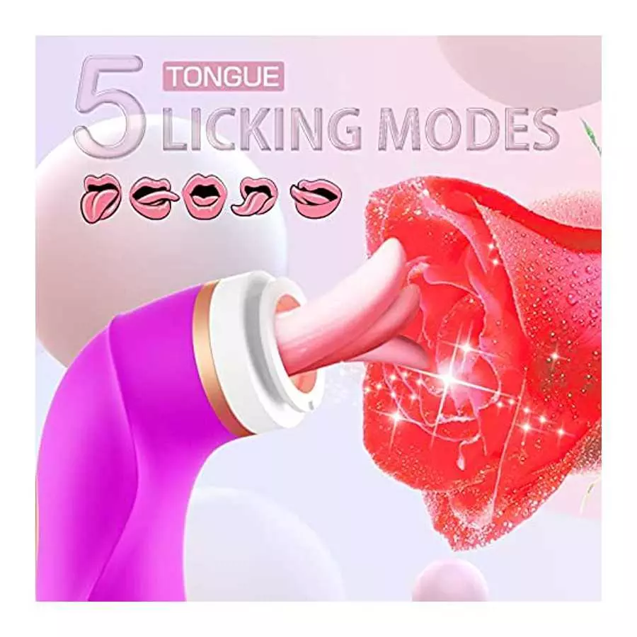 Clitoral Sucking Licking Vibrator, G Spot Tongue Vibrator with 8 Suction Modes & 10 Tail Vibration Modes & 5 Licking Modes, Sex 
