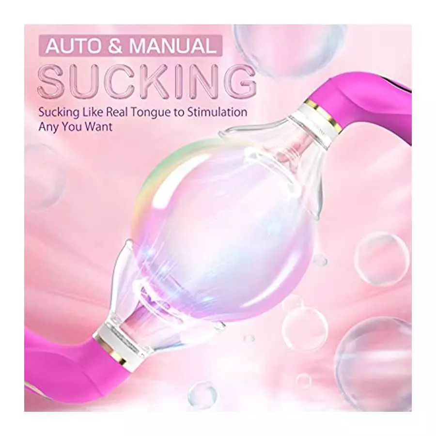 Clitoral Sucking Licking Vibrator, G Spot Tongue Vibrator with 8 Suction Modes & 10 Tail Vibration Modes & 5 Licking Modes, Sex 