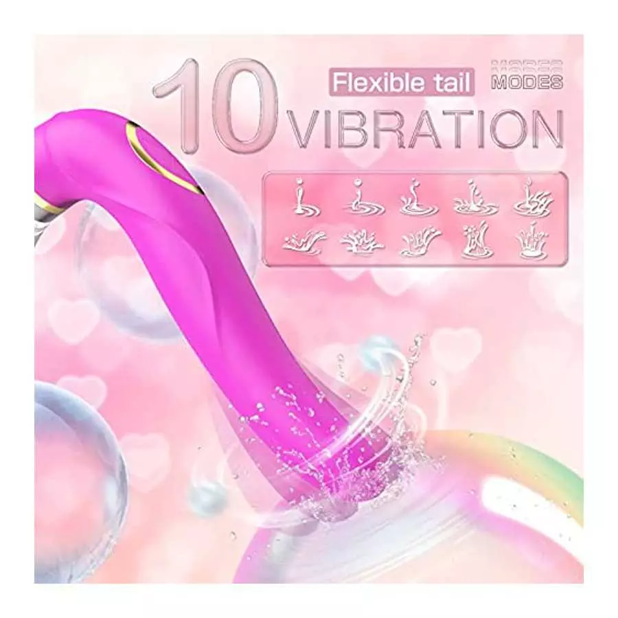Clitoral Sucking Licking Vibrator, G Spot Tongue Vibrator with 8 Suction Modes & 10 Tail Vibration Modes & 5 Licking Modes, Sex 