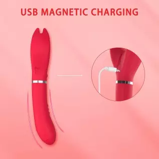 G spot Clitoral Dildo Vibrator, Acvioo Clit Clamp Rose Toy Rabbit Vibrator Clitoris Nipple Penis Massager Stimulator with 7 Stro