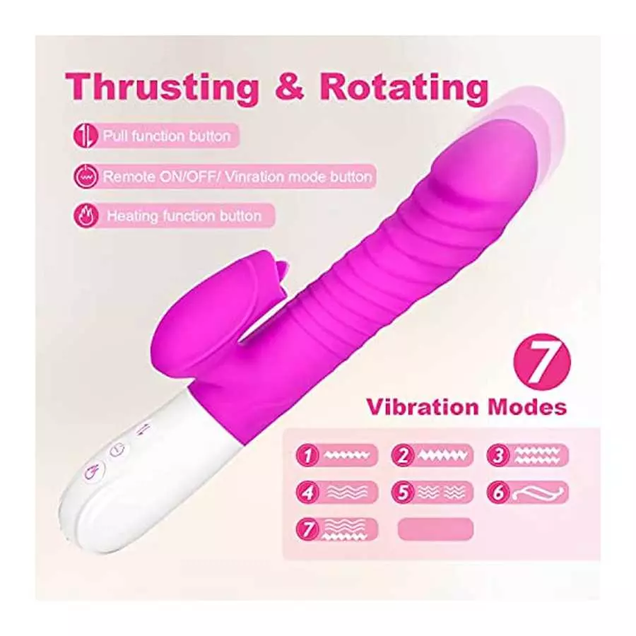 Rabbit Vibrator, Pulsating G Spot Rabbit Vibrator, 3-in-1 Pulse Combines Clitoral Licking, G-spot Stimulation Rabbit Vibrator an