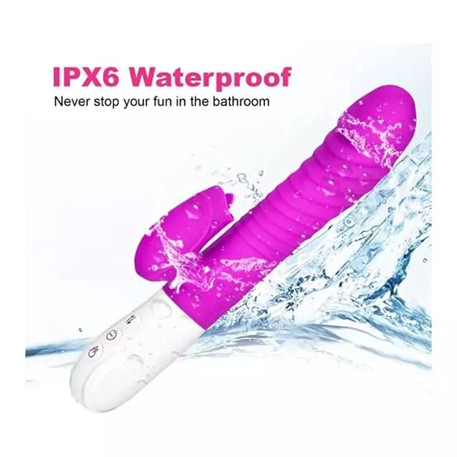 Rabbit Vibrator, Pulsating G Spot Rabbit Vibrator, 3-in-1 Pulse Combines Clitoral Licking, G-spot Stimulation Rabbit Vibrator an