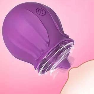 20 Women Rose Tongue & Lick 10 Modes Toys Vibrant Rose The Rose Toy for Women Couples Vibrator Toy for Women (02-Purple)
