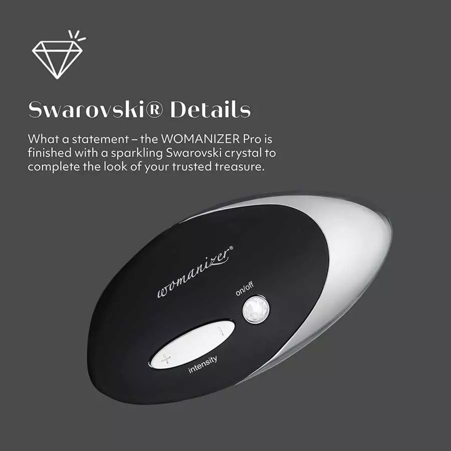 Womanizer W500 Clitoral Sucking Toy - with Swarovski - Clit Stimulator with 12 Suction Speeds - Waterproof Sucker Vibrator - Vib