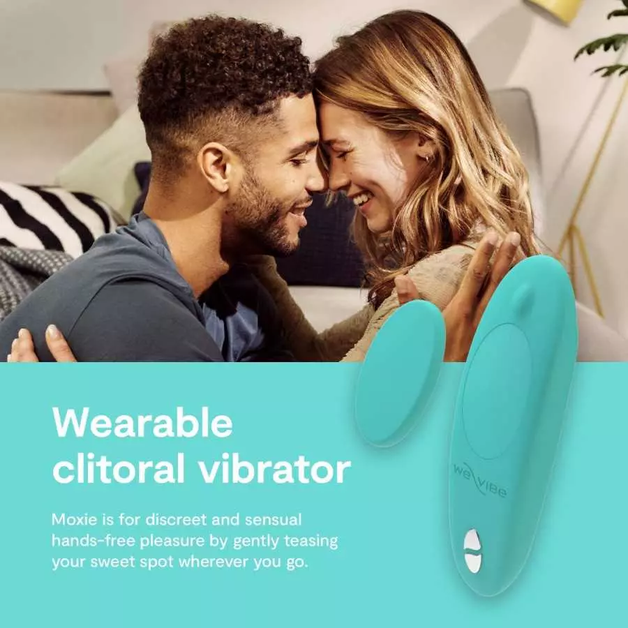 We-Vibe Moxie Panty Worn Vibrator Wearable Vibrating Clitoral Massager for Teasing Her Indoor & Outdoor Remote & Smartphone App 