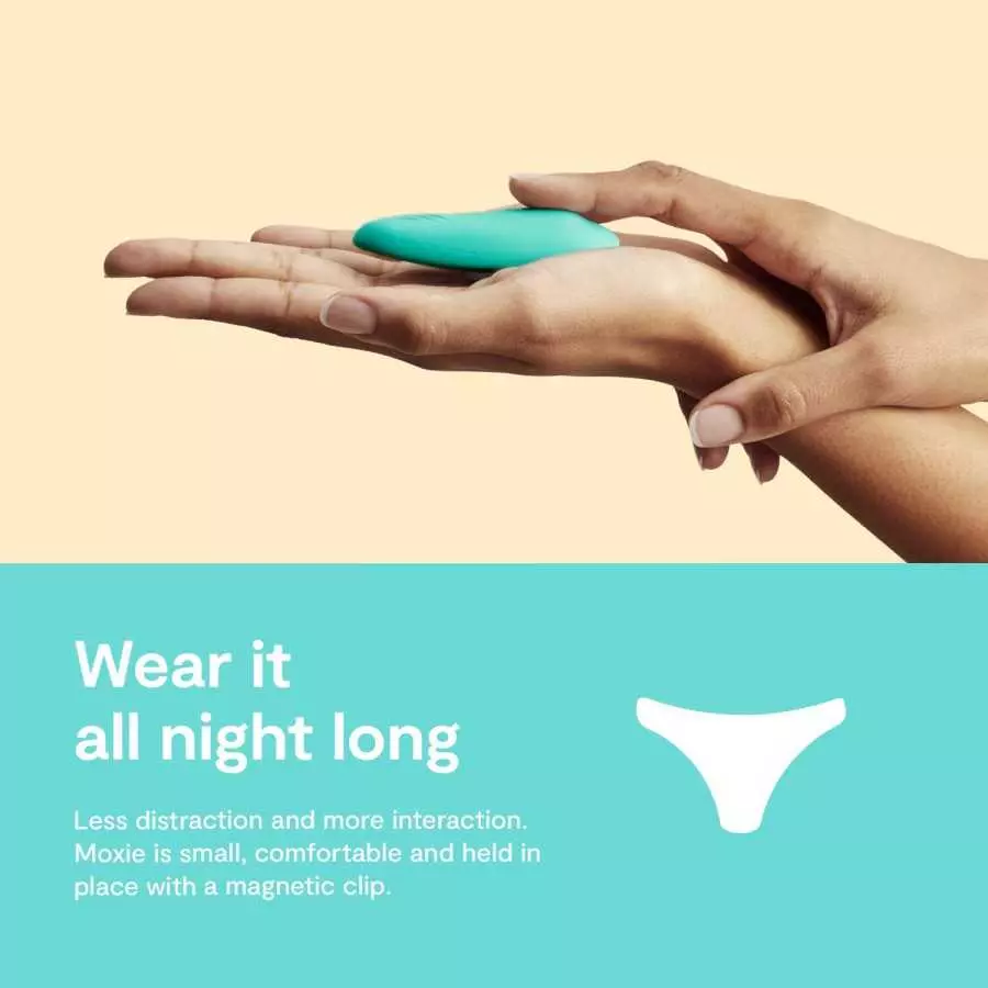 We-Vibe Moxie Panty Worn Vibrator Wearable Vibrating Clitoral Massager for Teasing Her Indoor & Outdoor Remote & Smartphone App 