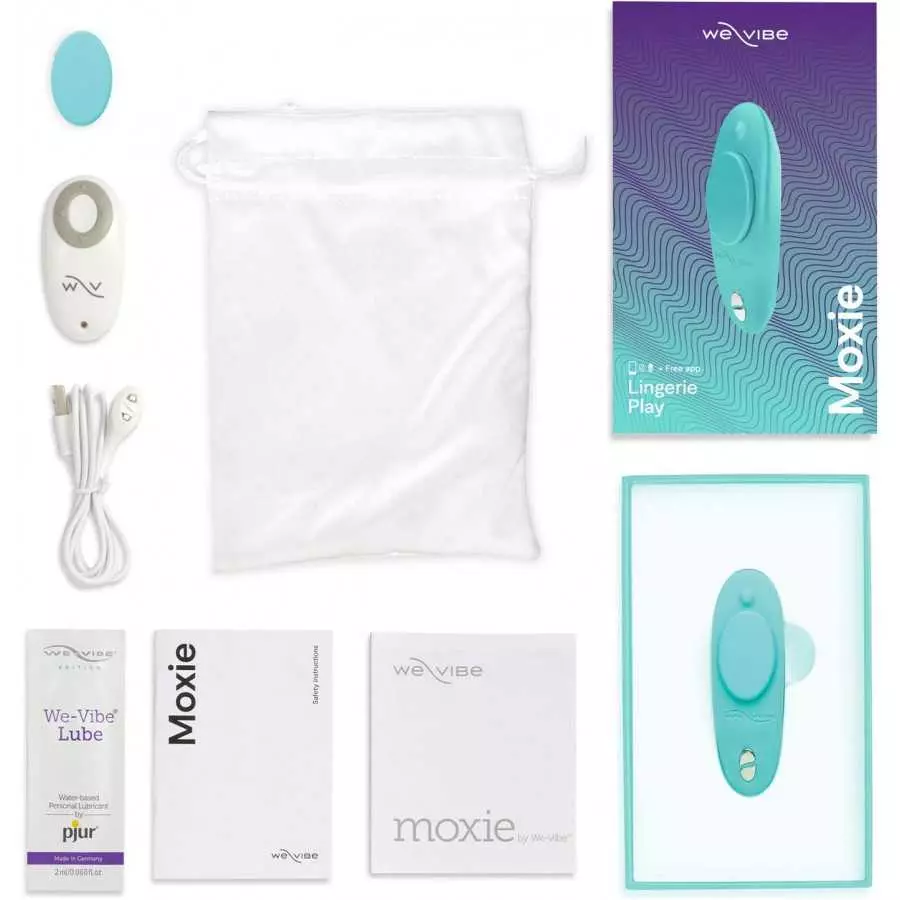 We-Vibe Moxie Panty Worn Vibrator Wearable Vibrating Clitoral Massager for Teasing Her Indoor & Outdoor Remote & Smartphone App 