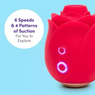 Lovehoney Rose Clitoral Sucking Toy - Clit Stimulator with 6 Suction Speeds - Waterproof Sucker Vibrator - Rechargeable Vibratin Lovehoney Rose Clitoral Sucking Toy - Clit Stimulator with 6 Suction Speeds - Waterproof Sucker Vibrator - Rechargeable Vibratin