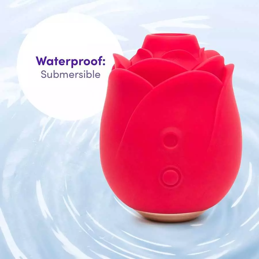 Lovehoney Rose Clitoral Sucking Toy - Clit Stimulator with 6 Suction Speeds - Waterproof Sucker Vibrator - Rechargeable Vibratin