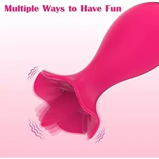 Clitoral Licking Vibrator with 10 Vibration Modes, Adorime Rechargeable Rose Toy Flower Tongue Vibrator Nipple Clitoris Vaginal Clitoral Licking Vibrator with 10 Vibration Modes, Adorime Rechargeable Rose Toy Flower Tongue Vibrator Nipple Clitoris Vaginal