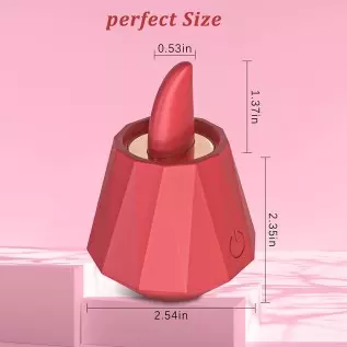 Rose Toy Clitoral Vibrator for Women，Acvioo G Spot Vibrator Liquid Silicone Tongue Precise Licking Vibrator with 5 Modes Nipple 