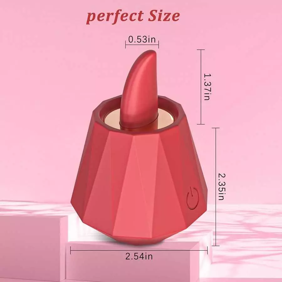 Rose Toy Clitoral Vibrator for Women，Acvioo G Spot Vibrator Liquid Silicone Tongue Precise Licking Vibrator with 5 Modes Nipple 