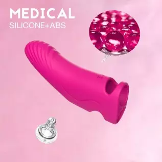 Finger Silicone Vibrator, Stimulate Women Clitoris Nipples and Anal, Magnetic USB Rechargeable Detachable Bullet Vibrator, Adult