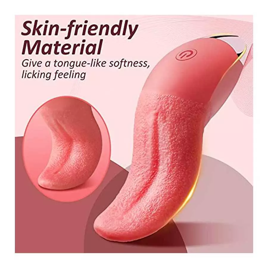 Clitoral Tongue Licking Vibrator,Realistic Vibrators with 10 Vibration Modes,Vaginal Nipples Clitoral Stimulator Rechargeable & 