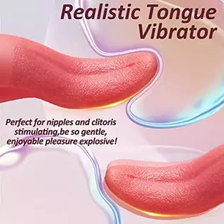 Clitoral Tongue Licking Vibrator,Realistic Vibrators with 10 Vibration Modes,Vaginal Nipples Clitoral Stimulator Rechargeable & Clitoral Tongue Licking Vibrator,Realistic Vibrators with 10 Vibration Modes,Vaginal Nipples Clitoral Stimulator Rechargeable &