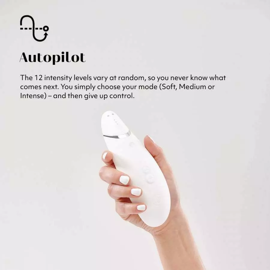 Womanizer Premium Clitoral Sucking Toy 12 Intensity Level Clitoris Suction Massager Clit Sucking Vibrator Sex Toy for Women, Whi