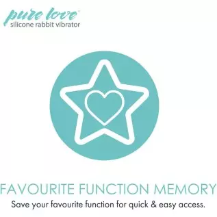 Pure Love G-Spot Silicone Rabbit Vibrator Purple, Rechargeable Clitoris Stimulator, Water-Resistant and Multi Function, Adult Se