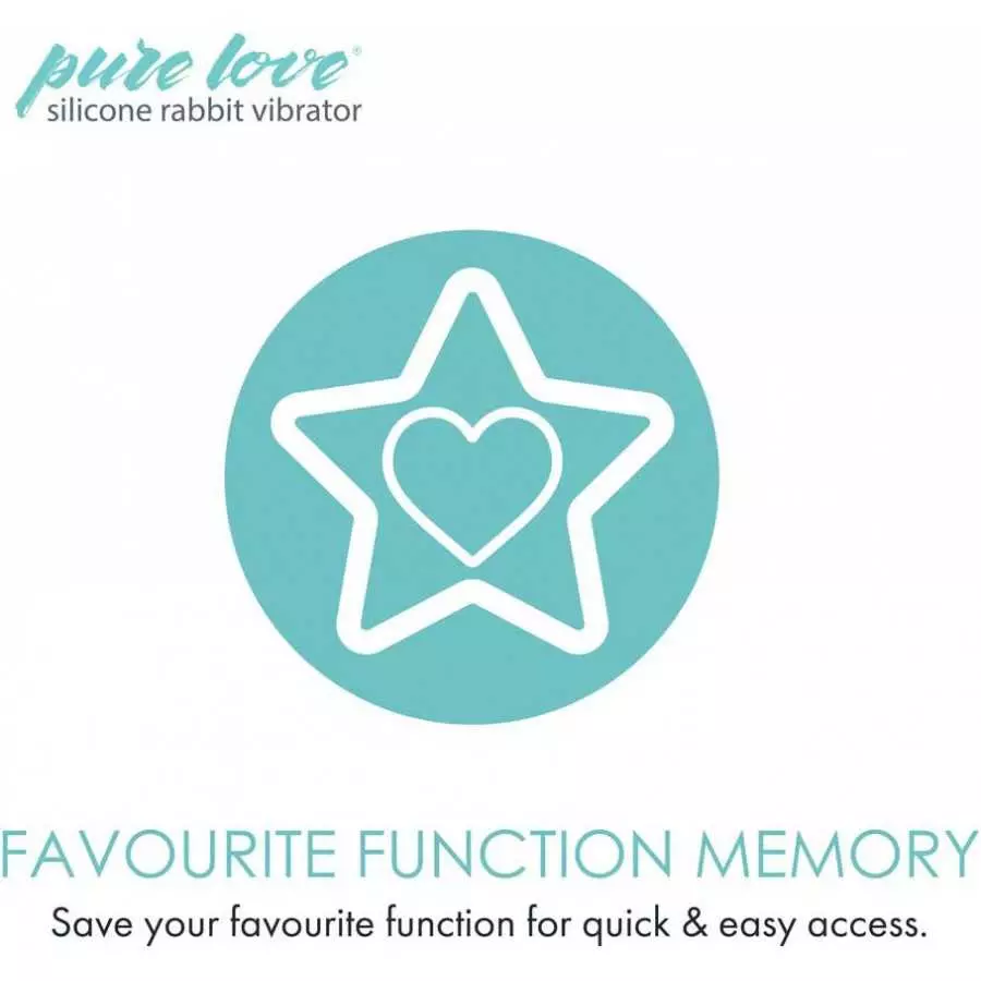 Pure Love G-Spot Silicone Rabbit Vibrator Purple, Rechargeable Clitoris Stimulator, Water-Resistant and Multi Function, Adult Se