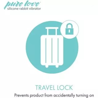 Pure Love G-Spot Silicone Rabbit Vibrator Purple, Rechargeable Clitoris Stimulator, Water-Resistant and Multi Function, Adult Se