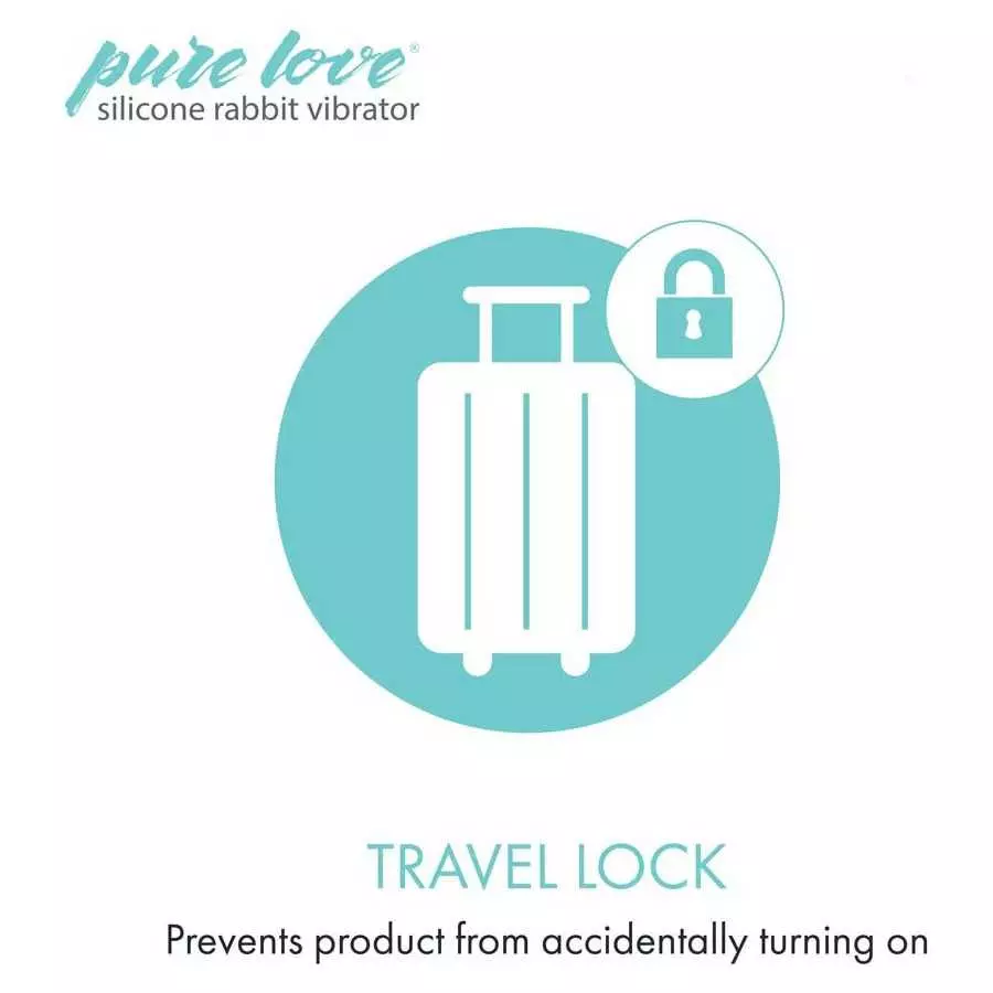 Pure Love G-Spot Silicone Rabbit Vibrator Purple, Rechargeable Clitoris Stimulator, Water-Resistant and Multi Function, Adult Se