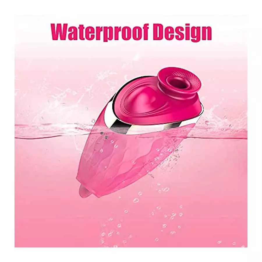 CESTRUEA Rose Vibrator, Clitorial Stimulator， 2 in 1 Licking & Vibrating Nipples Clitoral vibrator with 10 modes for Quick Orgas