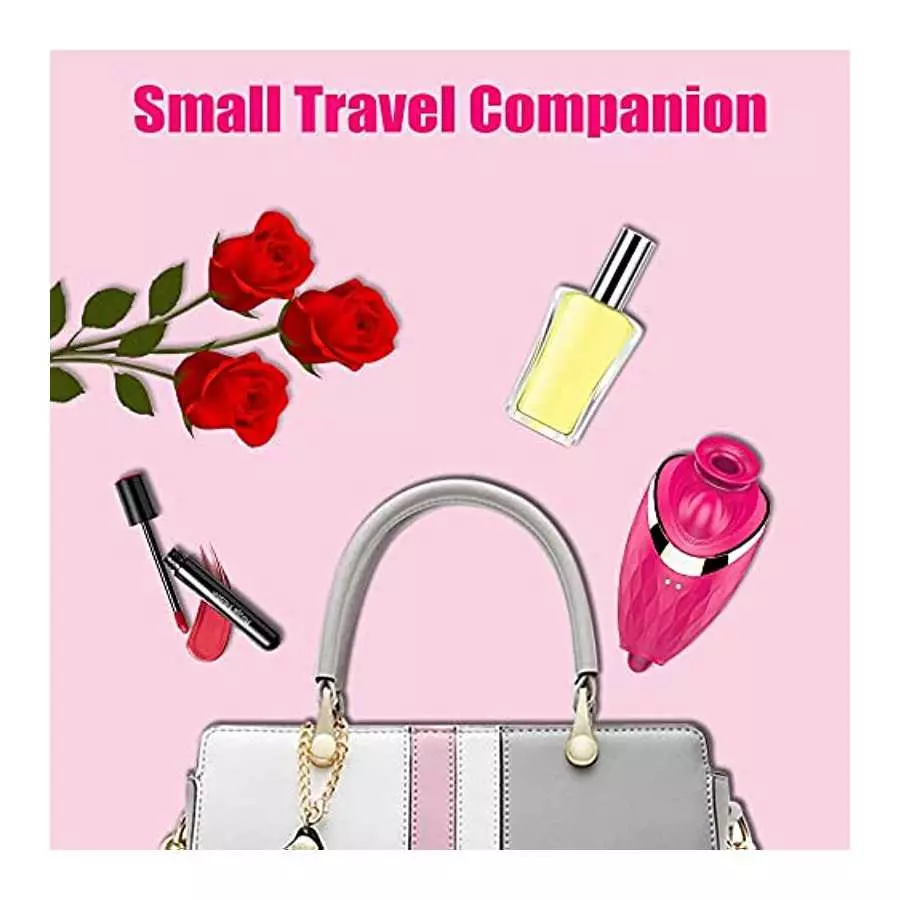 CESTRUEA Rose Vibrator, Clitorial Stimulator， 2 in 1 Licking & Vibrating Nipples Clitoral vibrator with 10 modes for Quick Orgas