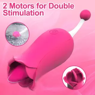 Adorime Rose Toys for Women, 2 in1 Licking & High-Frequency G-Spot Clitoral Rose Vibrator Tongue Stimulator Vaginal Breast Nippl Adorime Rose Toys for Women, 2 in1 Licking & High-Frequency G-Spot Clitoral Rose Vibrator Tongue Stimulator Vaginal Breast Nippl