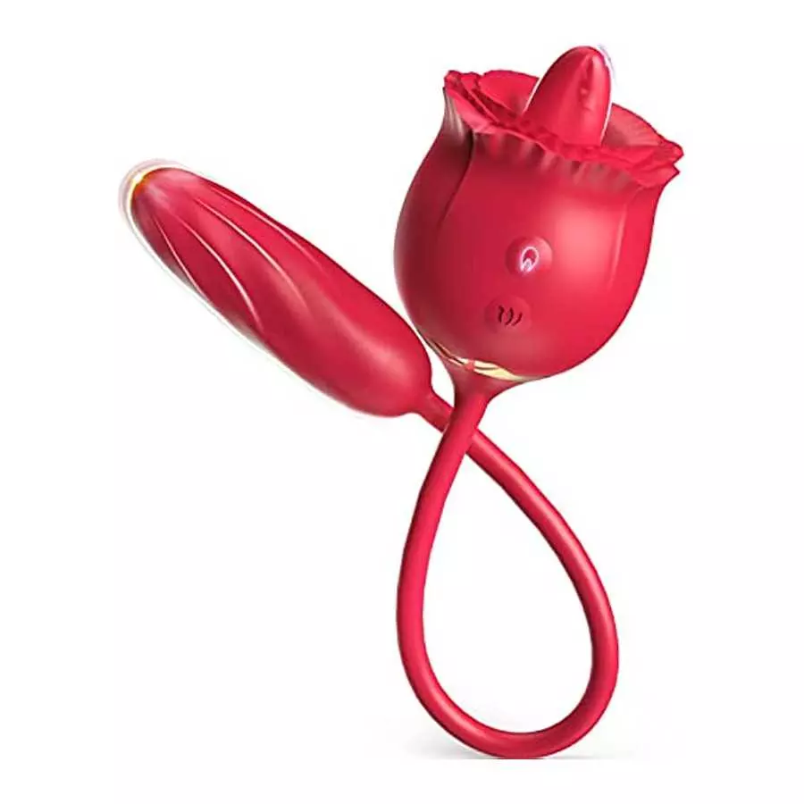 Rose Sex Stimulator for Women - 3 in 1 Upgraded Clitoral Tongue Licking Thrusting Dildo Vibrator with 9 Modes, Adult Sex Toys fo Rose Sex Stimulator for Women - 3 in 1 Upgraded Clitoral Tongue Licking Thrusting Dildo Vibrator with 9 Modes, Adult Sex Toys fo