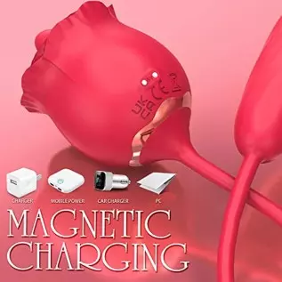 Rose Sex Stimulator for Women - 3 in 1 Upgraded Clitoral Tongue Licking Thrusting Dildo Vibrator with 9 Modes, Adult Sex Toys fo Rose Sex Stimulator for Women - 3 in 1 Upgraded Clitoral Tongue Licking Thrusting Dildo Vibrator with 9 Modes, Adult Sex Toys fo