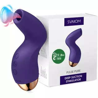 Clitoral Vibrator Sucking Sex Toy - SVAKOM Pulse Pure Nipple Clit Sucker Clitoralis Stimulator Vibrators with 5 * 3 Suction for 