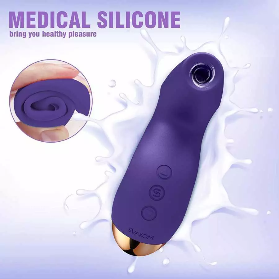Clitoral Vibrator Sucking Sex Toy - SVAKOM Pulse Pure Nipple Clit Sucker Clitoralis Stimulator Vibrators with 5 * 3 Suction for 
