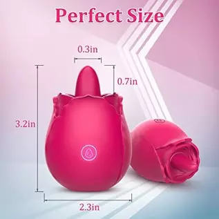 Brafzid Rose Sex Stimulator for Women, Clitoral Nipple Tongue Licking Vibrating Toy One-Button Control 9 Lick-Vibrating Stimulat Brafzid Rose Sex Stimulator for Women, Clitoral Nipple Tongue Licking Vibrating Toy One-Button Control 9 Lick-Vibrating Stimulat