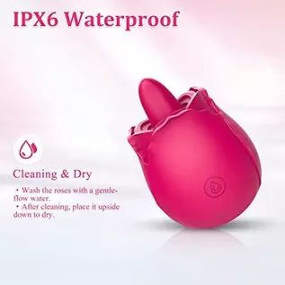 Brafzid Rose Sex Stimulator for Women, Clitoral Nipple Tongue Licking Vibrating Toy One-Button Control 9 Lick-Vibrating Stimulat Brafzid Rose Sex Stimulator for Women, Clitoral Nipple Tongue Licking Vibrating Toy One-Button Control 9 Lick-Vibrating Stimulat