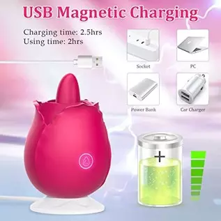 Brafzid Rose Sex Stimulator for Women, Clitoral Nipple Tongue Licking Vibrating Toy One-Button Control 9 Lick-Vibrating Stimulat Brafzid Rose Sex Stimulator for Women, Clitoral Nipple Tongue Licking Vibrating Toy One-Button Control 9 Lick-Vibrating Stimulat