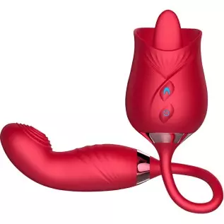 Rose Sex Toy for Women Sex - 3in1 Upgrade Rose Sex Stimulator for Women with 10 Tongue Licking & 10 Flapping Modes Vibrator Adul