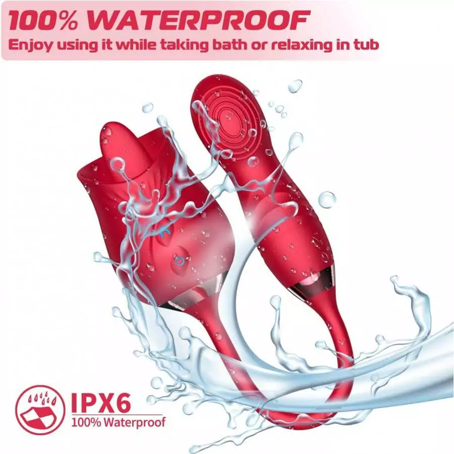 Rose Sex Toy for Women Sex - 3in1 Upgrade Rose Sex Stimulator for Women with 10 Tongue Licking & 10 Flapping Modes Vibrator Adul