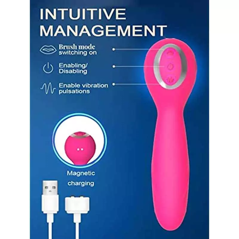 SXHMSAL 3-in-1 Heating Pulse Vibrator Dildo for Vagina G-spot Clitoral Brush Stimulator, 10 Thrusting&Rotating Waterproof Anal W