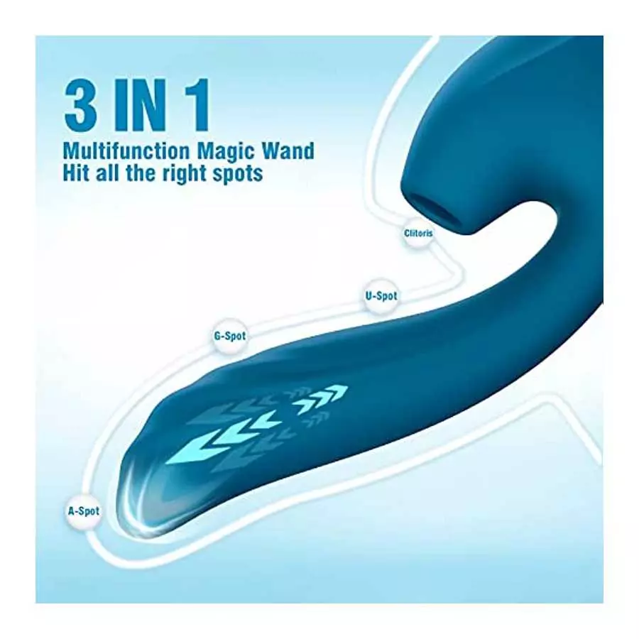 Clitoral Sucking Vibrator Sex Toys for Women - QUZAR 2023 Newly Pulse Pure G Spot Vibrator Dildo with 10 Suction Vibration & 7 T