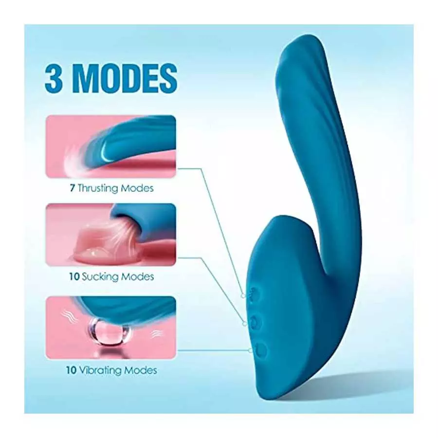 Clitoral Sucking Vibrator Sex Toys for Women - QUZAR 2023 Newly Pulse Pure G Spot Vibrator Dildo with 10 Suction Vibration & 7 T