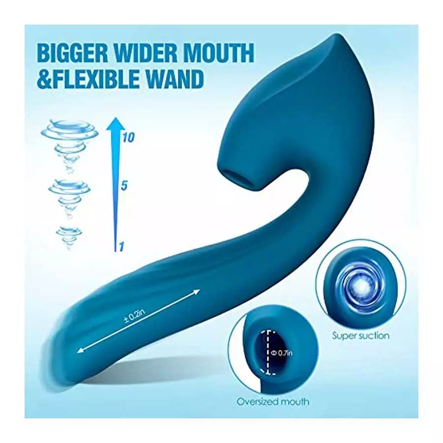 Clitoral Sucking Vibrator Sex Toys for Women - QUZAR 2023 Newly Pulse Pure G Spot Vibrator Dildo with 10 Suction Vibration & 7 T