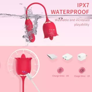 Rose Vibrator Sex Toys for Women Dildo Clitoral Stimulator Tongue Licking Thrusting G Spot with 12 Modes Man Adult Couples Wand Rose Vibrator Sex Toys for Women Dildo Clitoral Stimulator Tongue Licking Thrusting G Spot with 12 Modes Man Adult Couples Wand